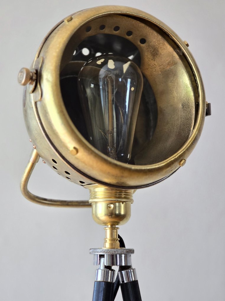 Auteroche, France - Tripod floor lamp - Brass, Copper, Glass #3.2