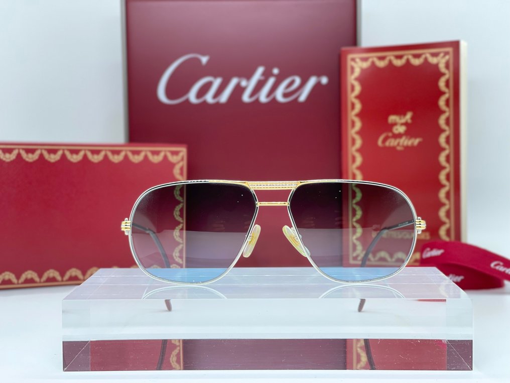Cartier - Tank Platinum Vintage Gold Planted 24k - Sunglasses #2.2