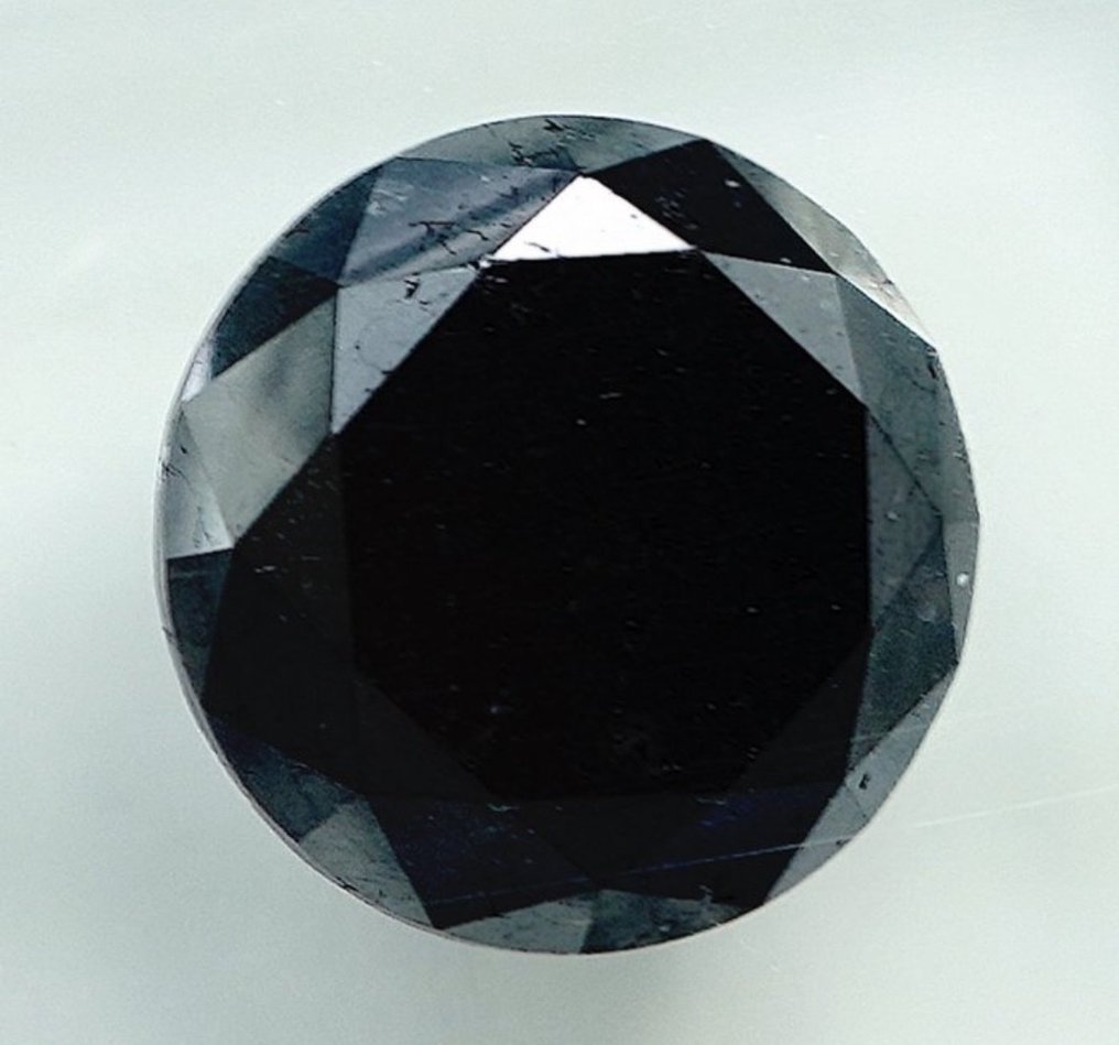 1 pcs Diamant  (Kleurbehandeld)  - 3.13 ct - Fancy Zwart - Niet vermeld in het laboratoriumrapport - Gem Report Antwerp (GRA) #1.2
