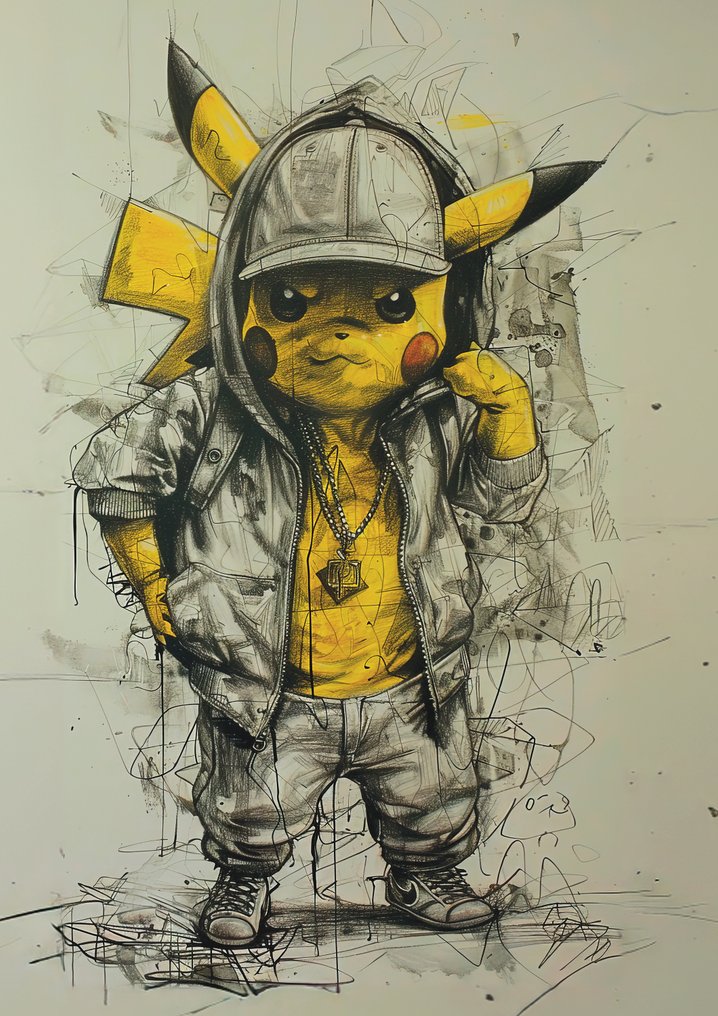 ANDREA DI MARTINO (ANDSAL MCMXCI) - Pikachu Graffiti Edition Rap Pulsar 2/5 Limited Edition w/COA #1.1