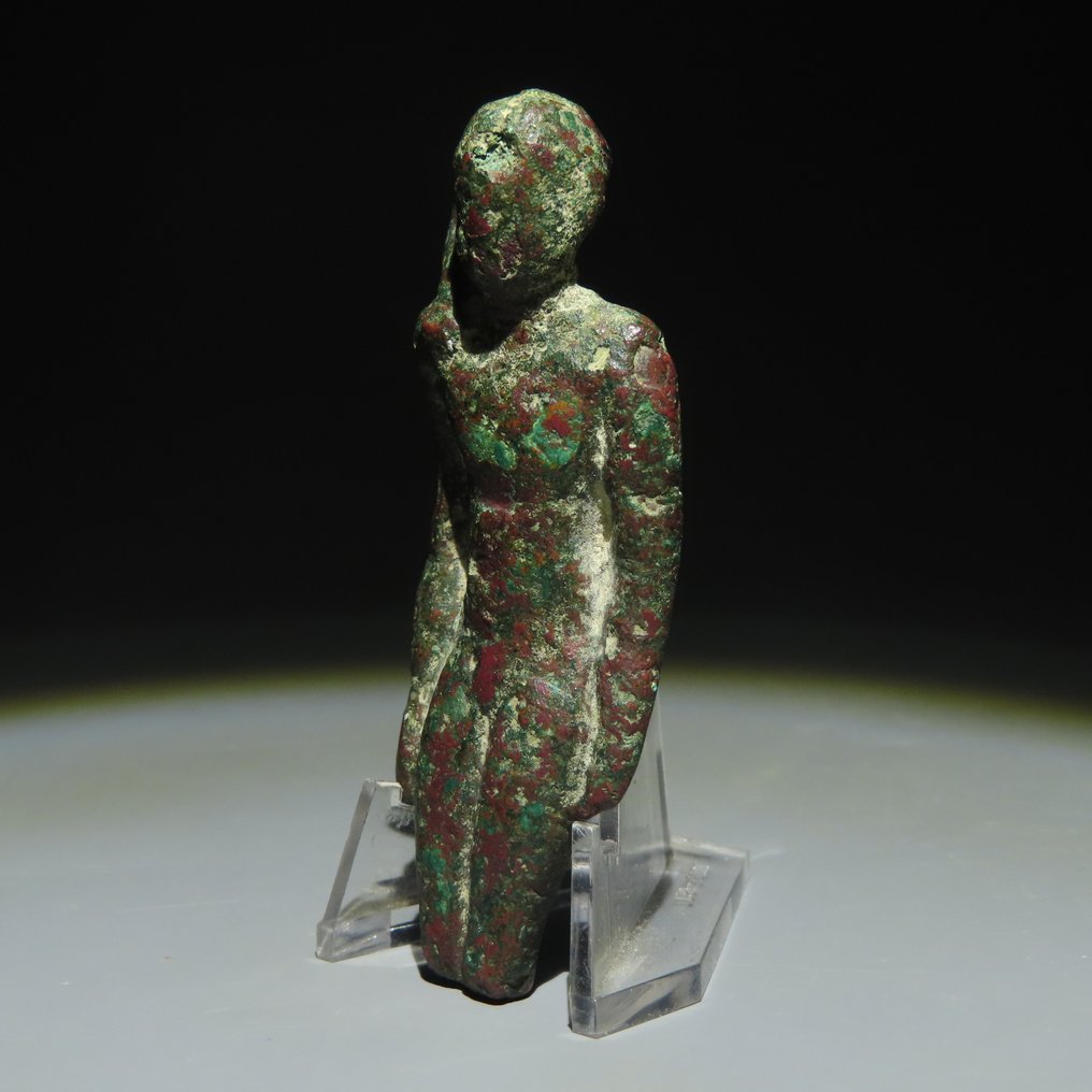 Égypte ancienne Bronze Figure d'Harpocrate. Période tardive, 664 - 332 av. 7 cm de hauteur. #2.1