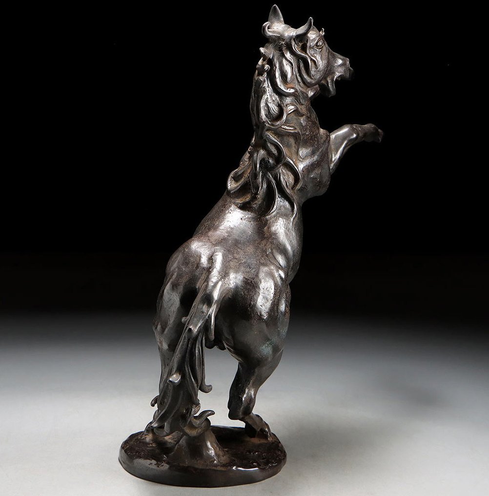Bronze - Ōmine 大峰 - Okimono cheval sauvage, signé - Milieu du 20e siècle #2.1