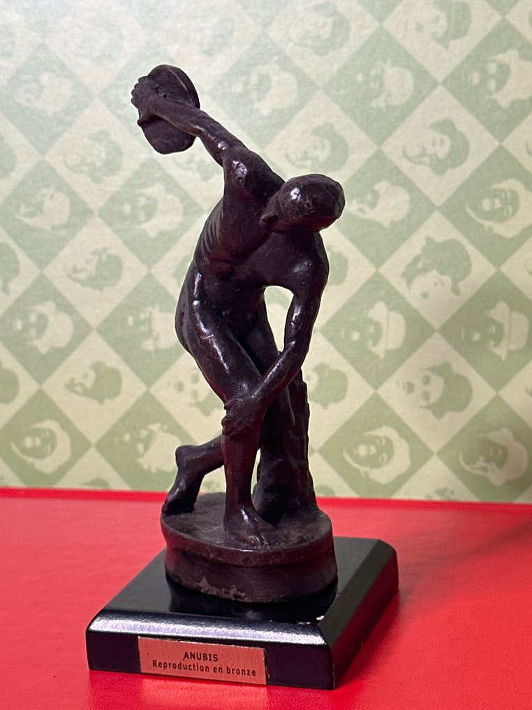 D'après l’œuvre de Myron - Figurine miniature - La Discobole - Bronze patiné #1.2