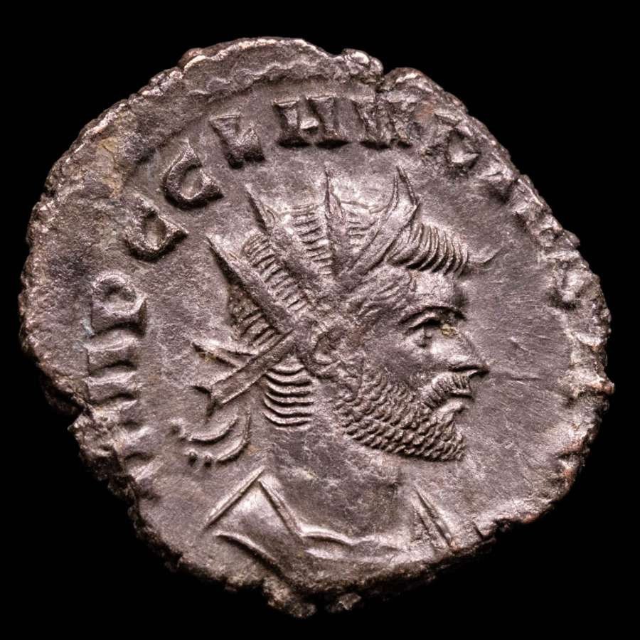 Römisches Reich. Claudius Gothicus (268-270 n.u.Z.). Bronze antoninianus Rome mint, Struck A.D. end 269.  PM TR P II COS P P  (Ohne Mindestpreis) #1.1