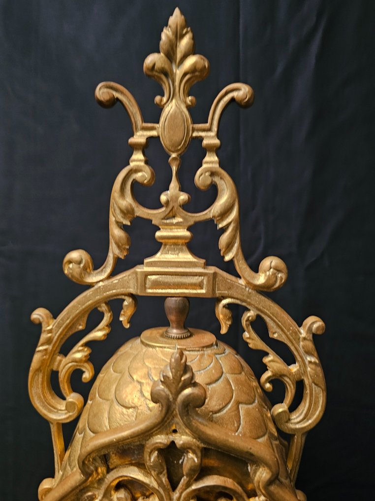 Asztali óra Gothic - Aranyozott bronz - 1850-1900 #2.1