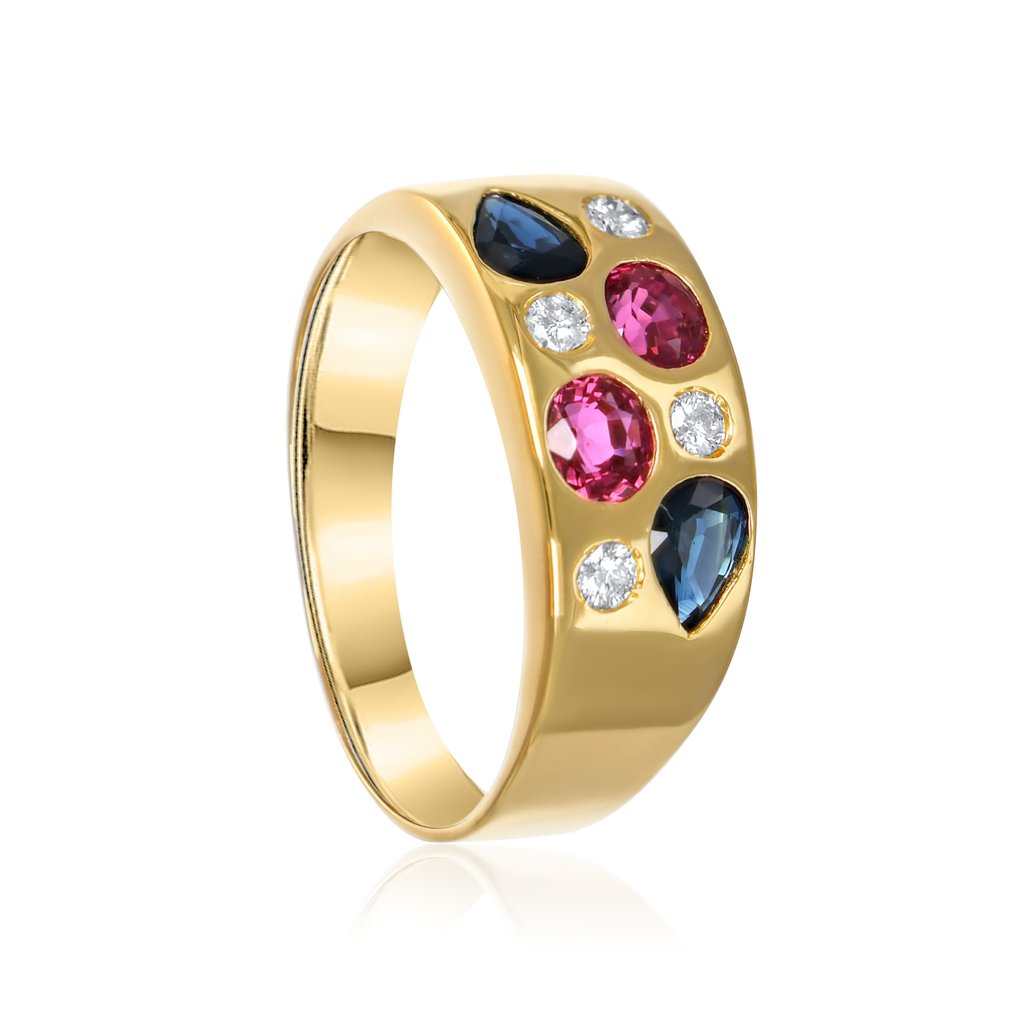 戒指 - 18 克拉 黃金 - 0.84ct. tw. #1.0