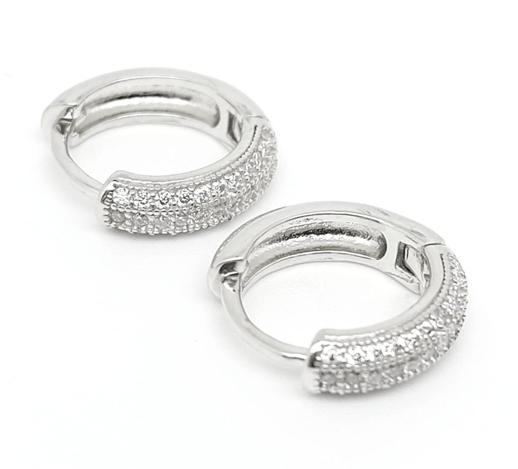 Σκουλαρίκια - 14 καράτια Λευκός χρυσός - 0.85ct. tw. Διαμάντι (Φυσικό) - 802726 #2.1