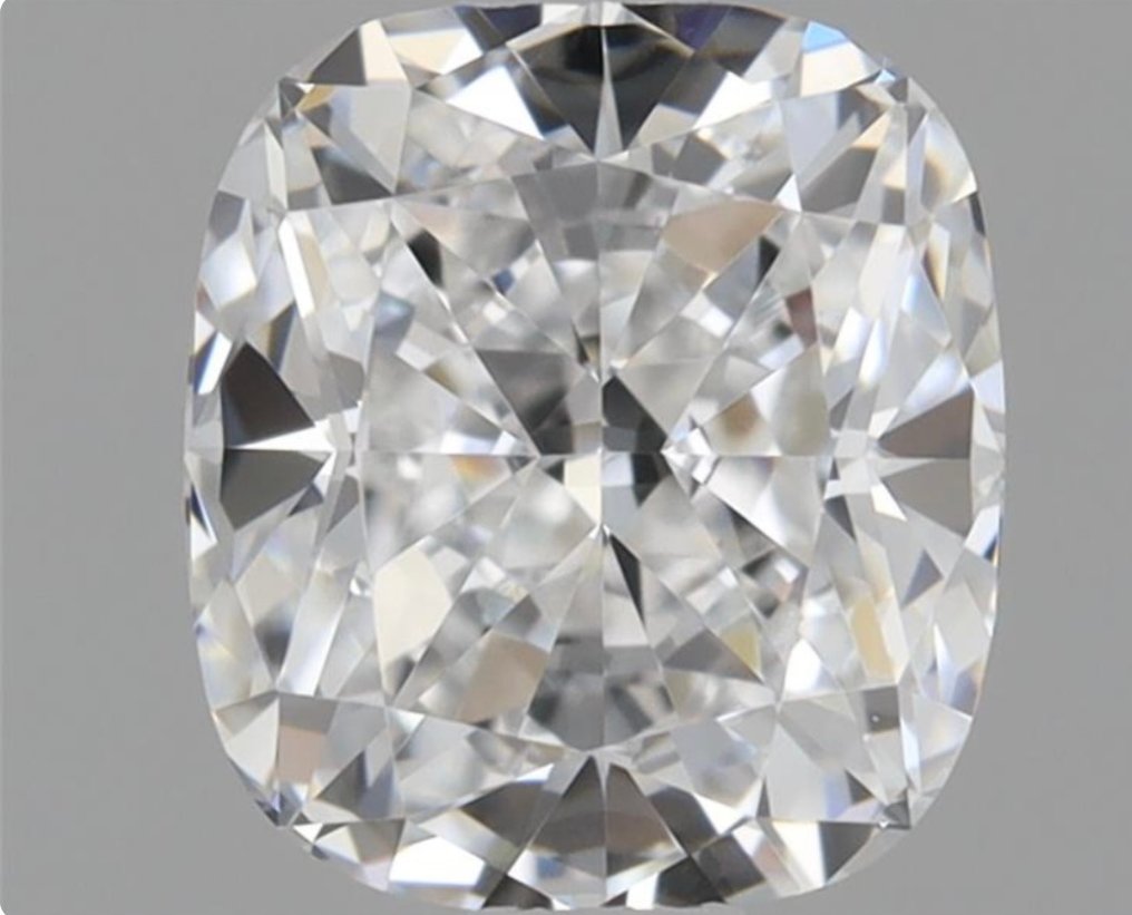 1 pcs Diamond  (Natural)  - 1.02 ct - Cushion - E - VVS2 - Gemological Institute of America (GIA) - Ex Ex #1.1