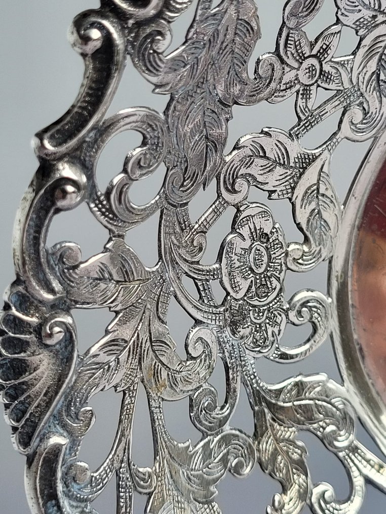 Fruttiera - .835 argento - Traforato, riccamente decorato. #3.2