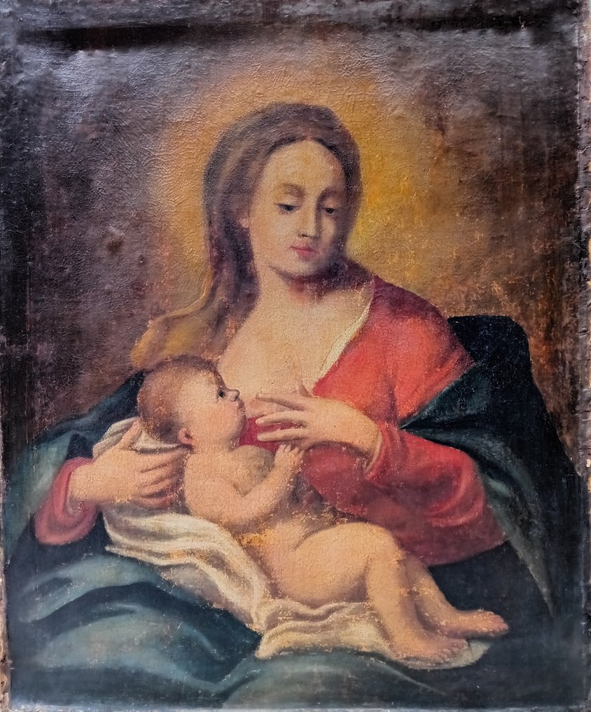 Escuela española (XVII) - Virgin and child #1.1