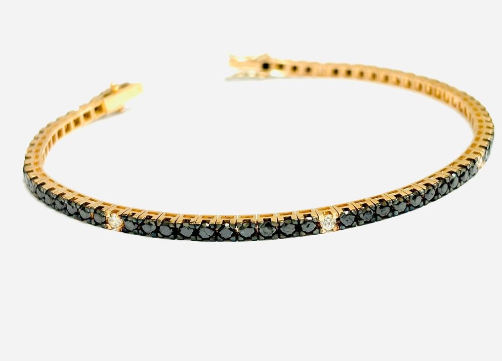 Βραχιόλι τένις - 18 καράτια Ροζ χρυσό -  7.80ct. tw. Διαμάντι (Επεξεργασμένου χρώματος)  - Διαμάντι - Κατασκευασμένο στην Ιταλία #4.3
