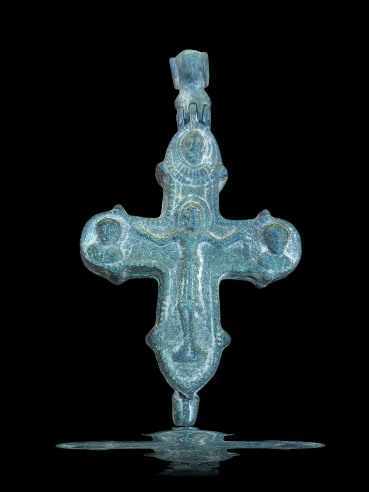 Bizantino eccellente croce dello scorpione in bronzo Croce - 115 mm #1.1