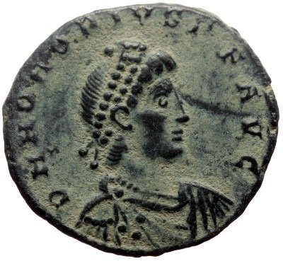 Empire romain. Flavius Honorius (393-423 apr. J.-C.). Maiorina Good portrait for the issue  (Sans Prix de Réserve) #1.1