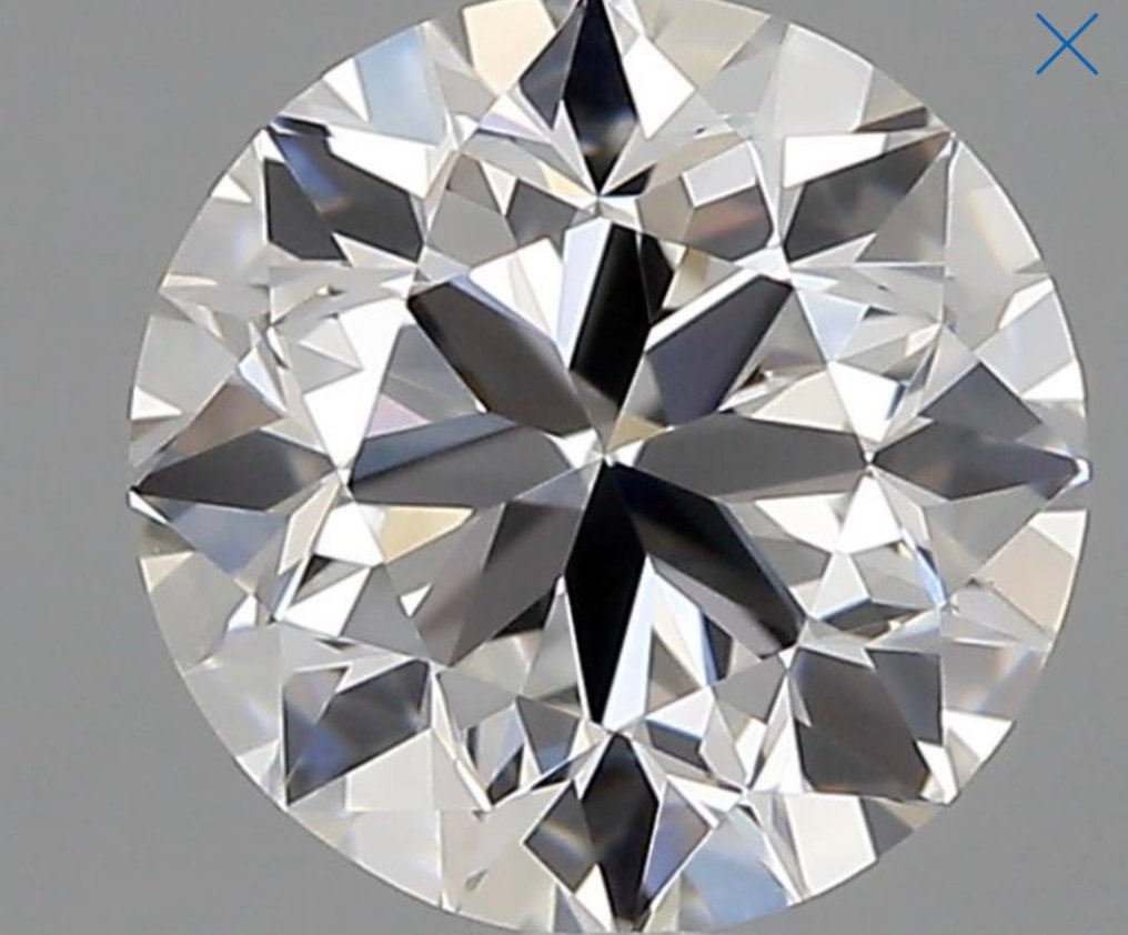 1 pcs 钻石  (天然)  - 1.01 ct - 圆形 - D (无色) - VVS2 极轻微内含二级 - 美国宝石研究院（GIA） #1.1