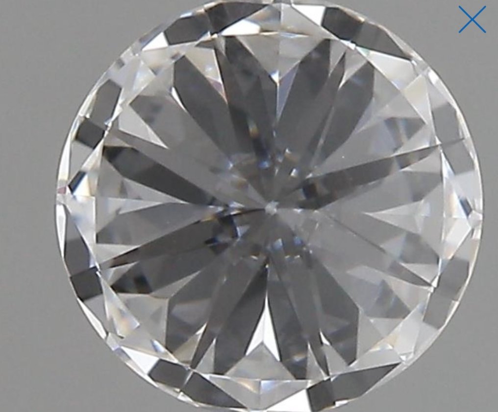 1 pcs Diament  (Naturalny)  - 0.90 ct - okrągły - F - VVS2 (z bardzo, bardzo nieznacznymi inkluzjami) - Gemological Institute of America (GIA) #2.2