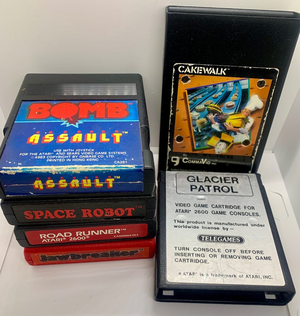 Atari - 2600 **RARE GAMES** Cakewalk - Glacier Patrol - Bomb Assault - Space Robot - Jawbreaker - Road - Videojogo #1.2
