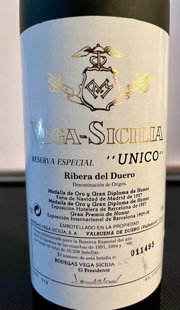 Vega Sicilia, Único, 2010 Release (vintages 1991, 1994 & 1995) - Ribera del Duero Reserva Especial - 1 Flaske (0,75Â l) #2.1
