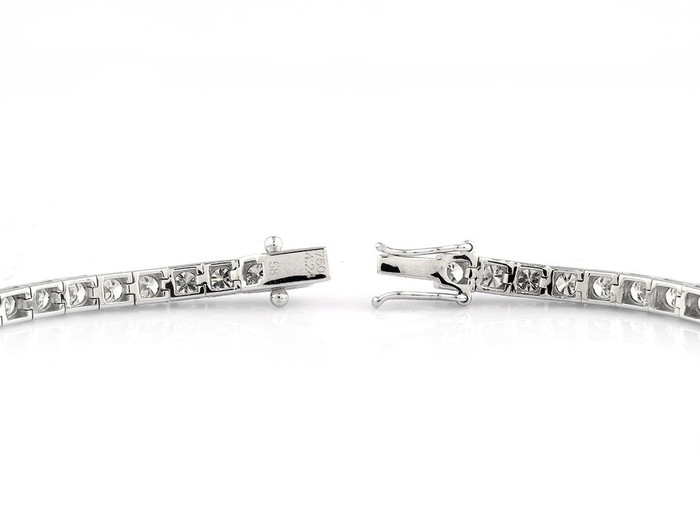 Bracelet - 18 carats Or blanc -  3.15ct. tw. Diamant  (Naturelle) #3.1