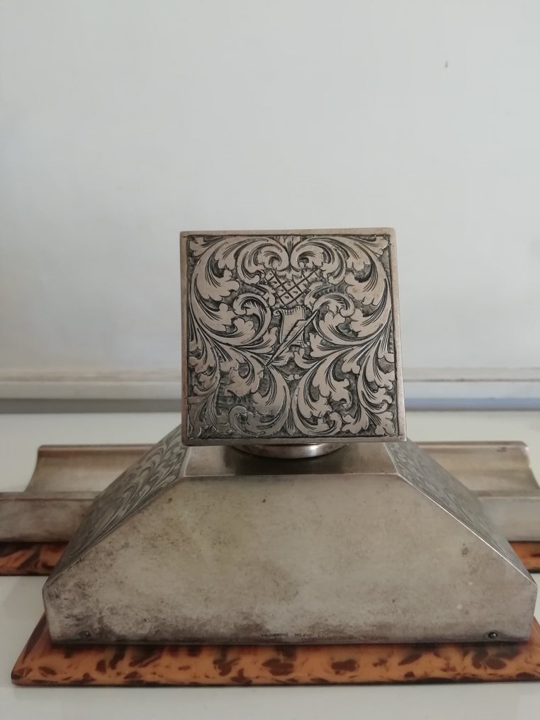 Skrivebordsæt  (6) - Art Nouveau Calderoni Milano 1KG -Italien-800 sølv-bakelit- #3.2