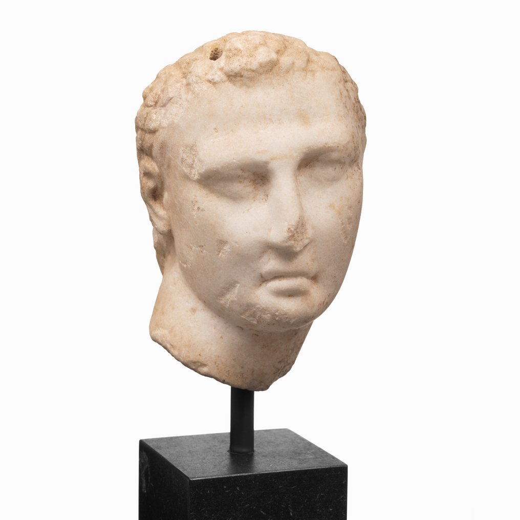 Antigua Grecia, Período Helenístico Mármol Cabeza de un gobernante helenístico - 16.5 cm #2.1