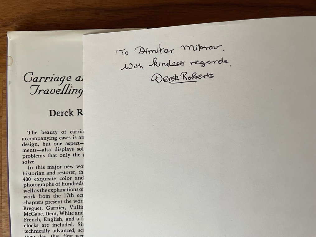 Signed; Derek Roberts - CARRIAGE and Other Travelling CLOCKS - 1997 #2.2