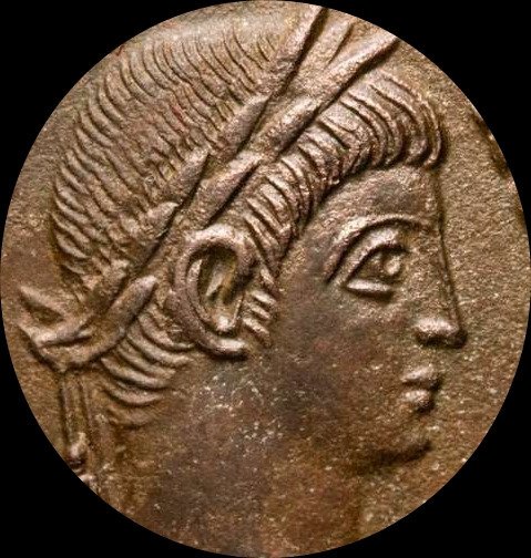 Romeinse Rijk. Crispus (317-326 n.Chr.). Follis Rome mint. CAESARVM NOSTRORVM VOT X RS in exergue  (Zonder Minimumprijs) #1.1