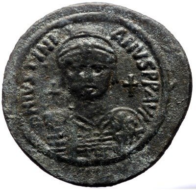 Byzantinisches Reich. Justinian I. (527-565 n.u.Z.). Follis #1.1