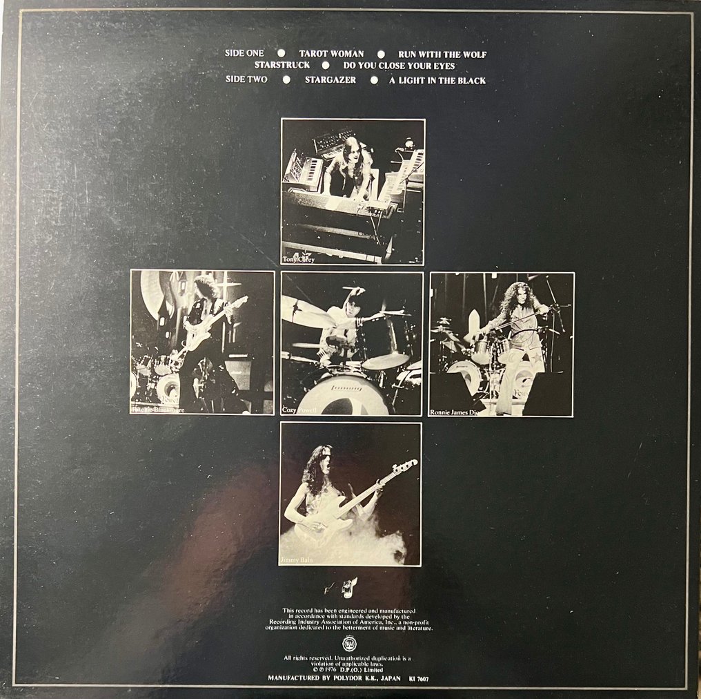 Rainbow - Rainbow Rising - 1st JAPAN PRESS - Ft Dio, Ritchie Blackmore, Cozy Powell… - Disc vinil - 1st Pressing, Presă japoneză - 1976 #1.2