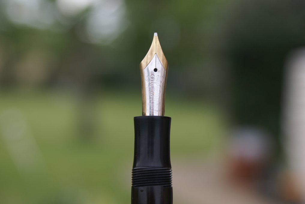 ULTRA RARE vintage stylo plume 14 kts MONTBLANC MASTERPIECE 146 noir de 1952 - Stilou fântănă #2.1