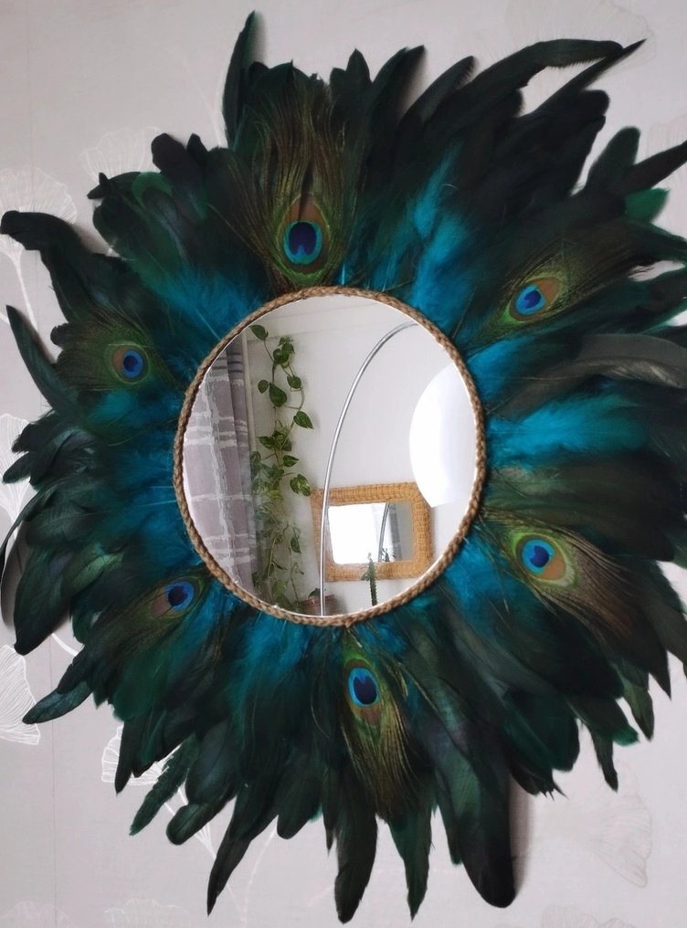 Espelho - plume - Espelho jujuhat paon 50 cm #1.0
