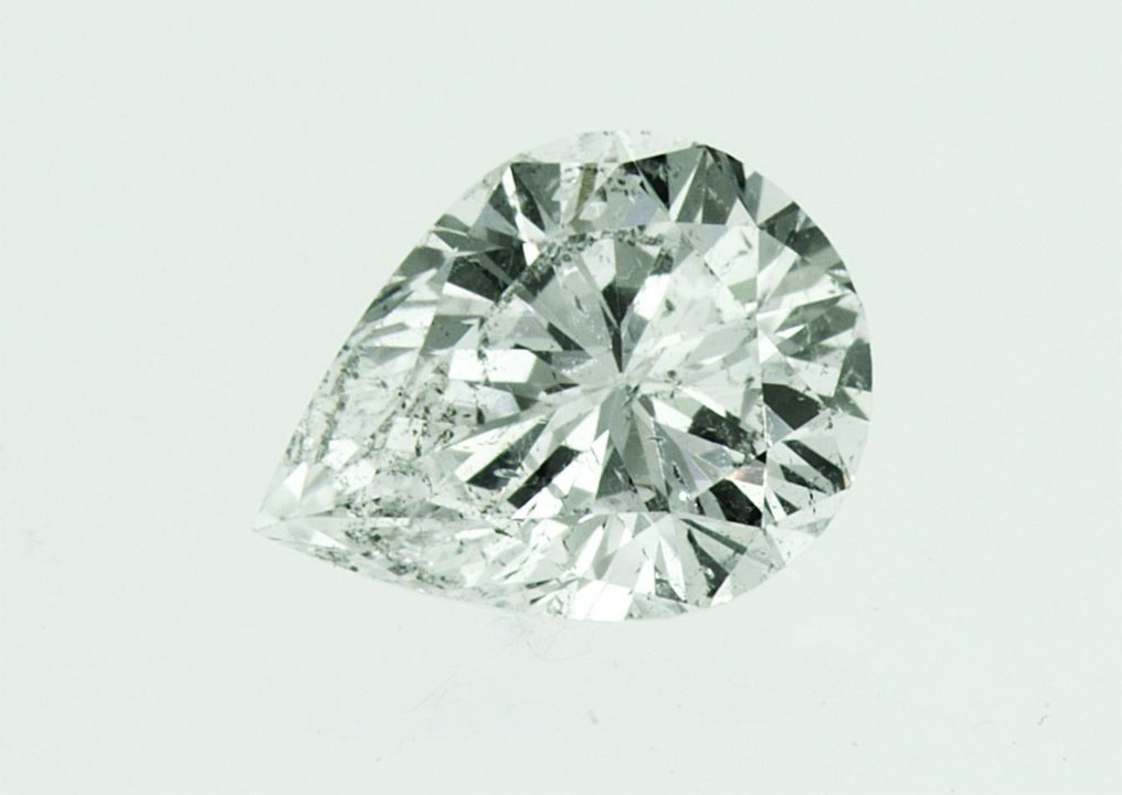 1 pcs Diamant  (Natuurlijk)  - 1.03 ct - Peer - D (kleurloos) - SI2 - Antwerp International Gemological Laboratories (AIG Israel) - Natuurlijke diamant #1.1