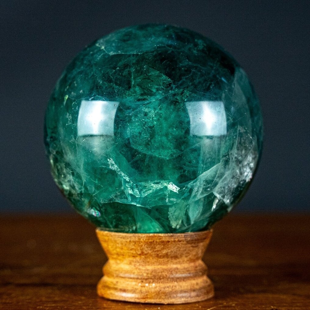 绿色萤石球 - 高度: 93 mm - 宽度: 93 mm- 1220 g #2.1