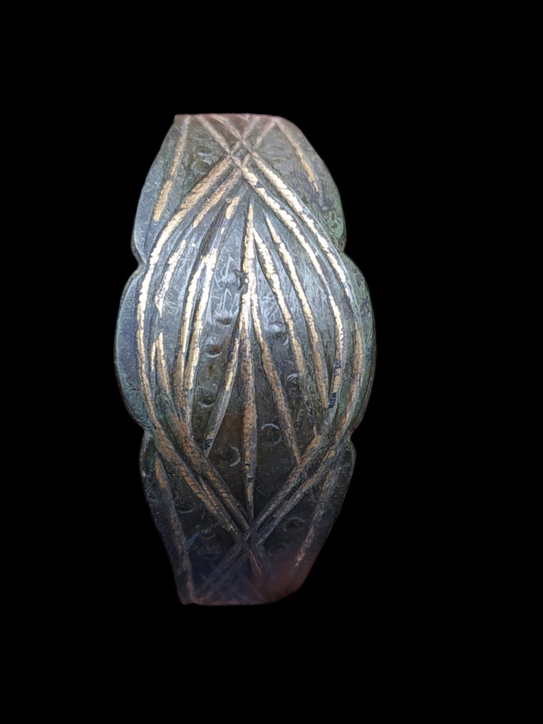 Epoca Vikingilor bronz: brățară cu filigran de aur Brățară tip inel #1.1
