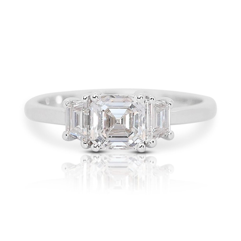 Ring - 18 kt Vittguld -  1.34ct. tw. Diamant  (Natural) - Diamant #1.1