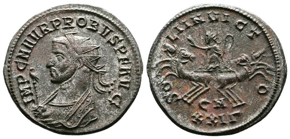 Romerska riket. Probus with Attractive Consular Bust. Antoninianus 276-282 AD. #2.1