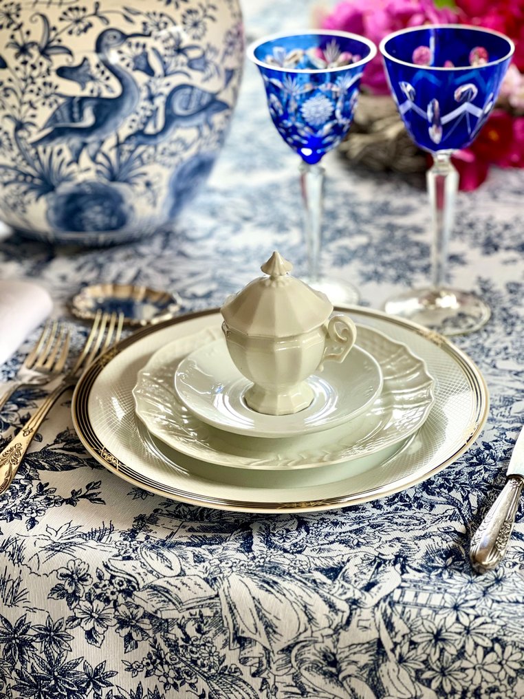 浪漫风格的 toile de jouy 图案桌布。 - 桌布  - 270 cm - 180 cm #2.1