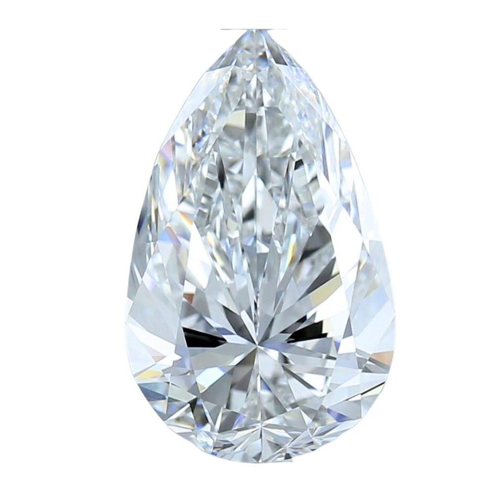 1 pcs Diamant  (Naturlig)  - 5.01 ct - Pære - F - VVS1 - Gemologisk institutt i Amerika (GIA) #1.1