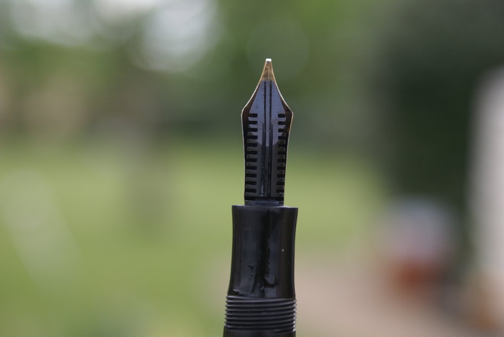 ULTRA RARE vintage stylo plume 14 kts MONTBLANC MASTERPIECE 146 noir de 1952 - Stilou fântănă #2.2