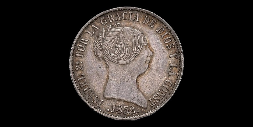 西班牙. Isabel II (1833-1868). 10 Reales 1852. Sevilla. #1.1