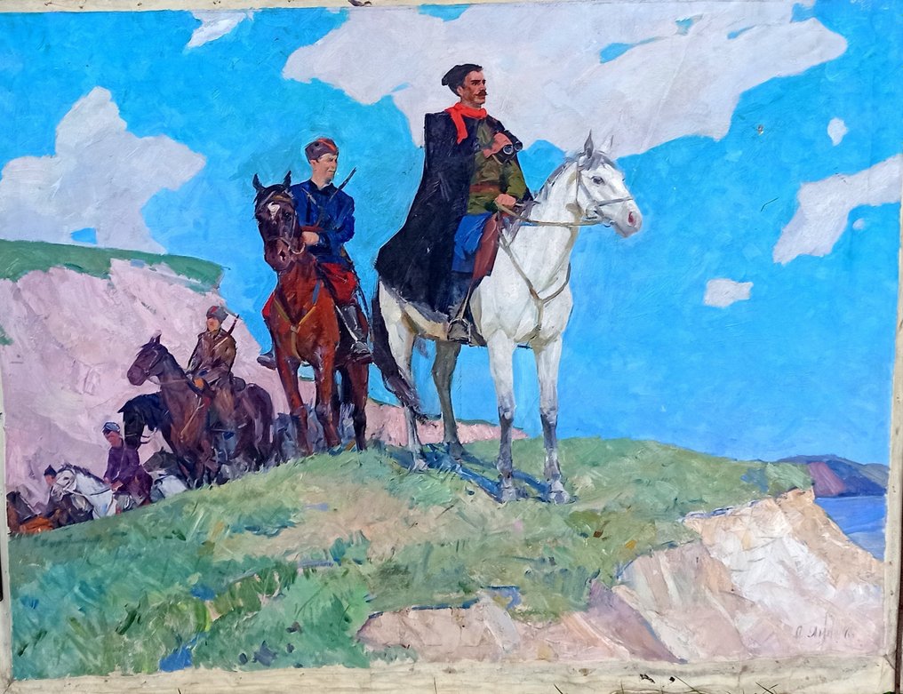 Yanin A.A (1929-2001) - The Division of Commander V.I. Chapaev Before the Battle [cm 120x160] #2.1