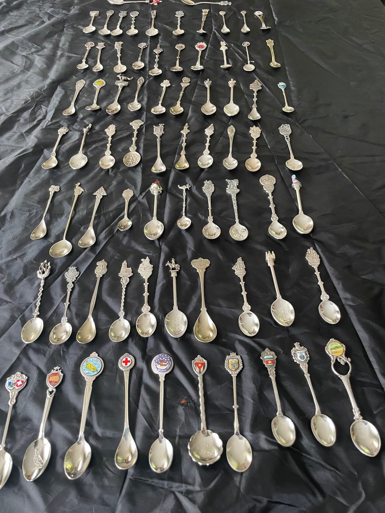 勺子 (70) - 70x 银和镀银茶匙 - 银, 镀银 - 各种收藏 #1.1