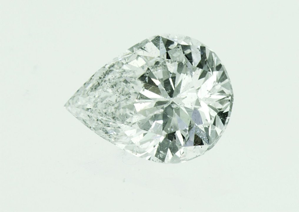 1 pcs Diamant  (Natuurlijk)  - 1.03 ct - Peer - D (kleurloos) - SI2 - Antwerp International Gemological Laboratories (AIG Israel) - Natuurlijke diamant #2.1