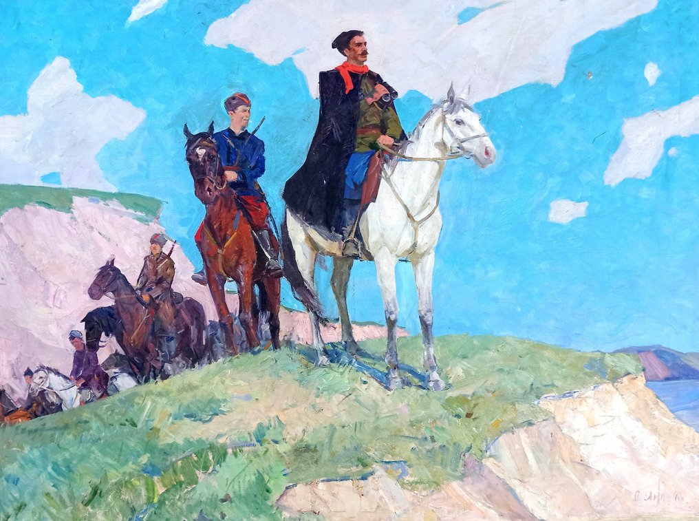 Yanin A.A (1929-2001) - The Division of Commander V.I. Chapaev Before the Battle [cm 120x160] #1.1