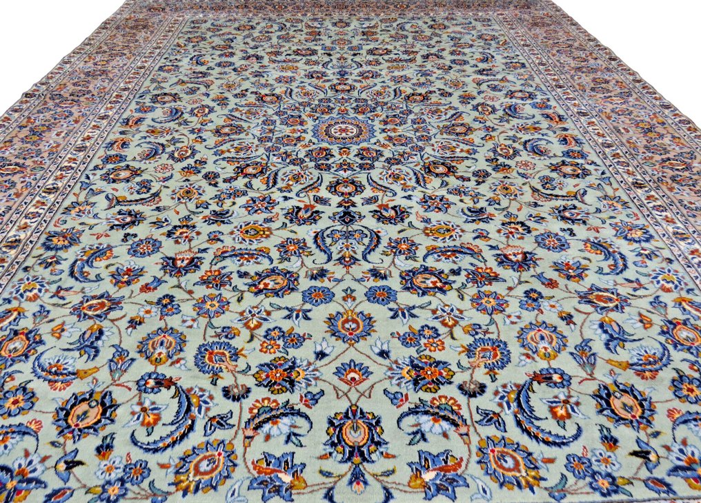 Lã de cortiça fina Kashan como nova - Tapete - 395 cm - 295 cm #3.2