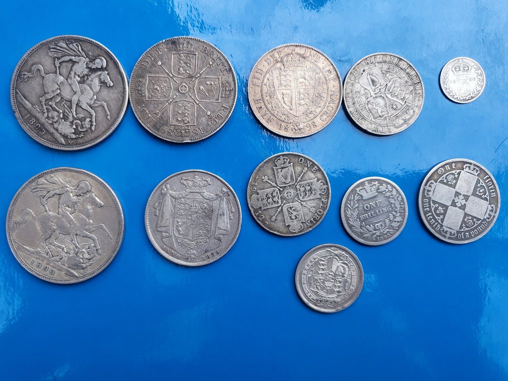 Grande Bretagne. A Collection of 11x British Silver Coins, CHOICE SELECTION #2.1