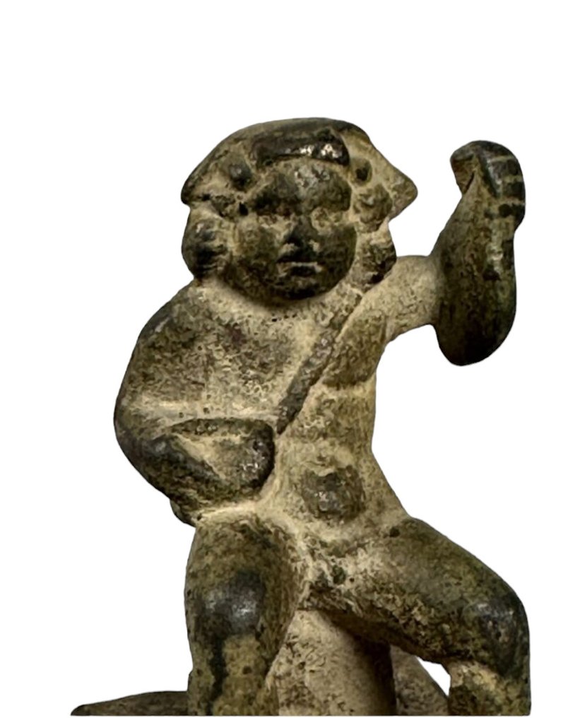 Romersk antikk Bronse sittende Eros Applikasjon #1.1