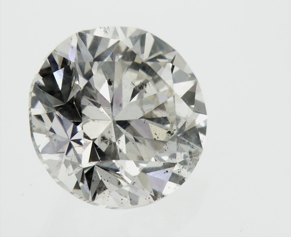 1 pcs 鑽石  (天然)  - 3.01 ct - 圓形 - I(極微黃、正面看為白色) - SI2 - Gemewizard Gemological Laboratory (GWLab) #3.1