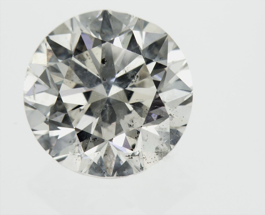1 pcs Diamante  (Natural)  - 3.01 ct - Redondo - I - SI2 - Gemewizard Gemological Laboratory (GWLab) #1.1