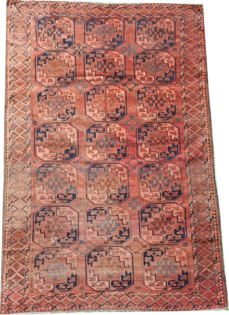 Afghan Ersari handmade wool rug circa 1900 in light copper and brown - Rug - 300 cm - 195 cm #1.1