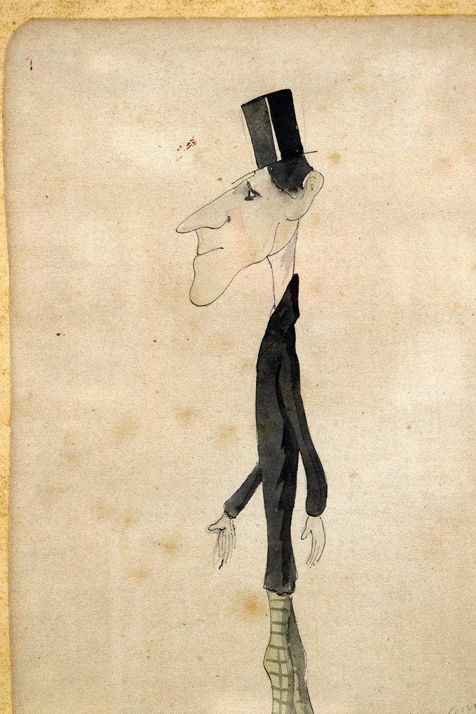 Telemaco Signorini (1835-1901) - Coppia di caricature #3.1